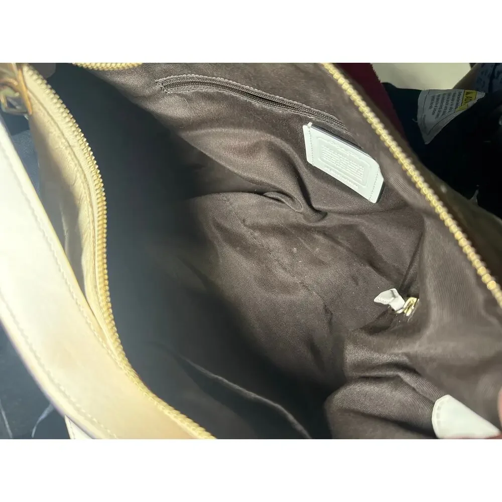 Coach F58284 Celeste Convertible Hobo Khaki Chalk Signature Shoulder Crossbody